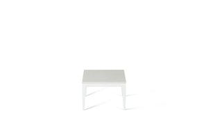 Organic White Cube Side Table Pearl White