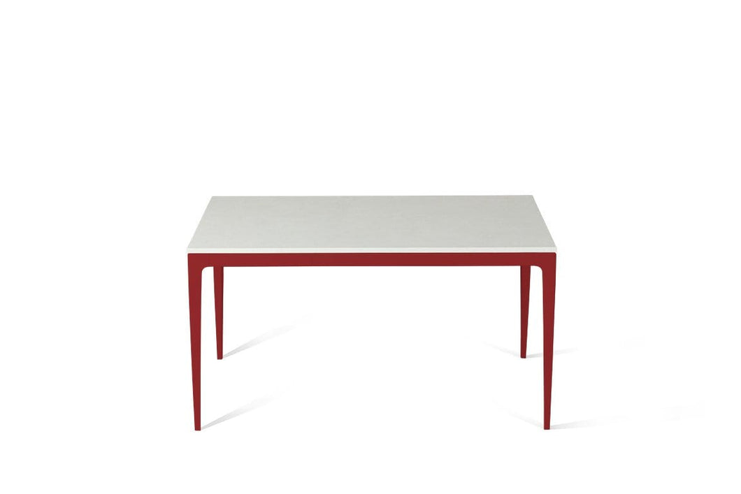 Organic White Standard Dining Table Flame Red