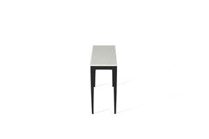 Organic White Slim Console Table Matte Black