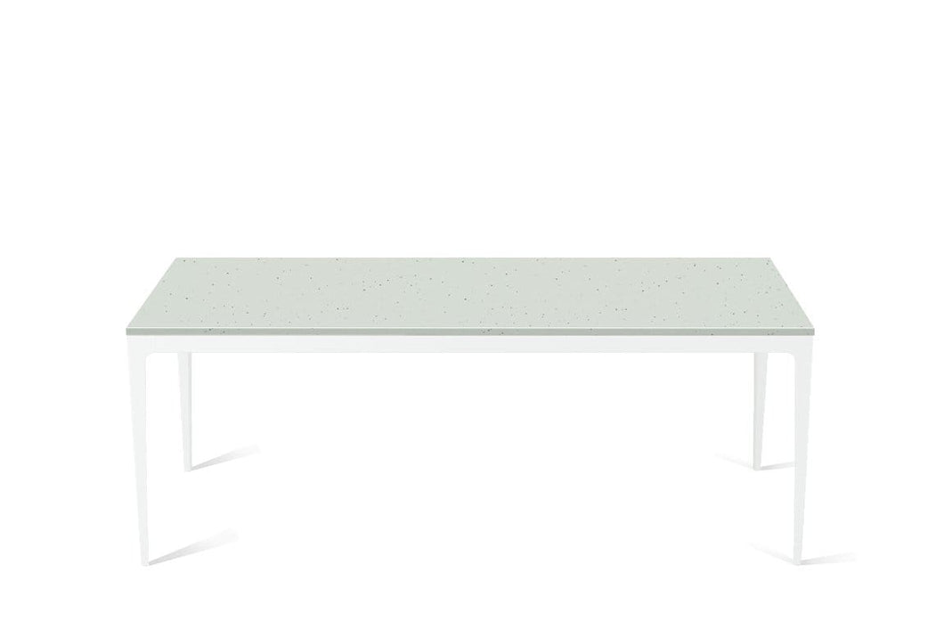 Frozen Terra Long Dining Table Pearl White