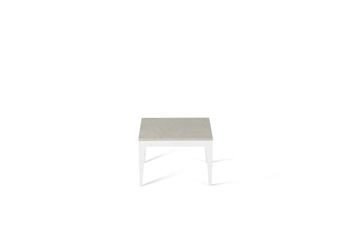 London Grey Cube Side Table Pearl White