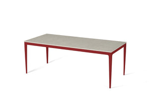 London Grey Long Dining Table Flame Red