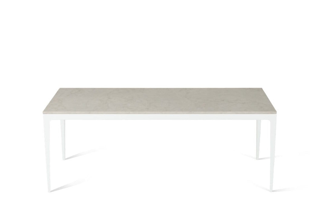 London Grey Long Dining Table Pearl White