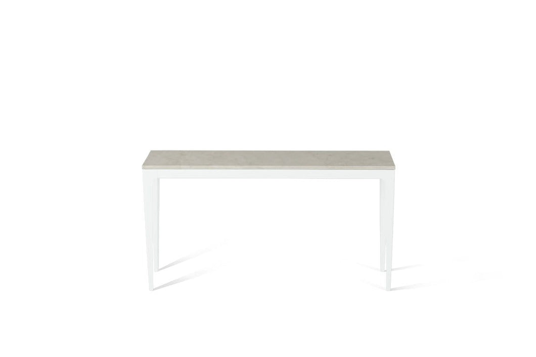 London Grey Slim Console Table Pearl White