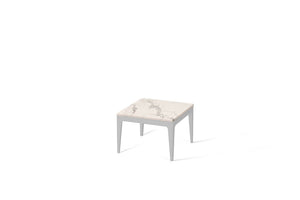 Statuario Maximus Cube Side Table Oyster