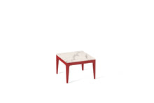 Load image into Gallery viewer, Statuario Maximus Cube Side Table Flame Red