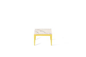 Statuario Maximus Cube Side Table Lemon Yellow