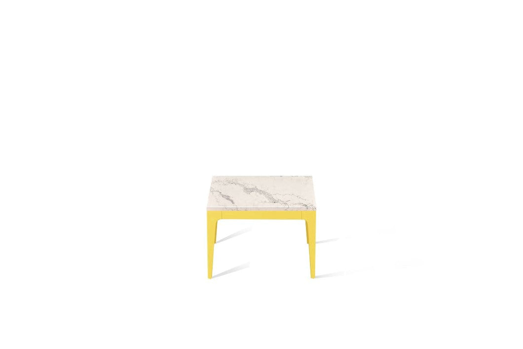 Statuario Maximus Cube Side Table Lemon Yellow