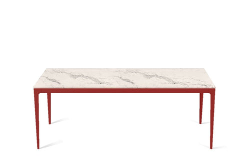 Statuario Maximus Long Dining Table Flame Red