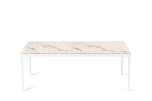 Statuario Maximus Long Dining Table Pearl White