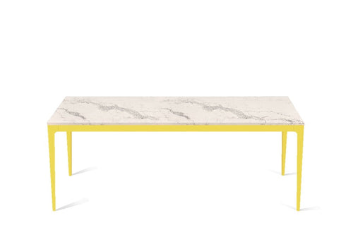 Statuario Maximus Long Dining Table Lemon Yellow