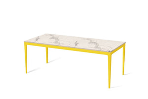 Statuario Maximus Long Dining Table Lemon Yellow