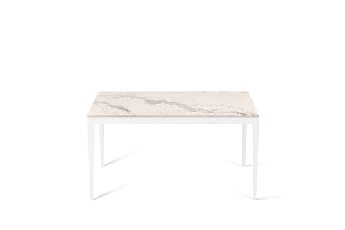 Statuario Maximus Standard Dining Table Pearl White