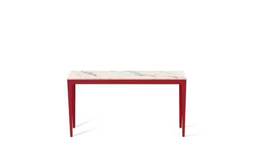 Statuario Maximus Slim Console Table Flame Red