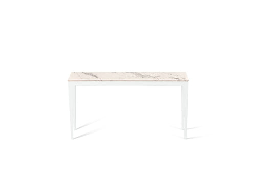 Statuario Maximus Slim Console Table Pearl White