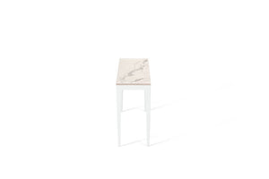 Statuario Maximus Slim Console Table Pearl White