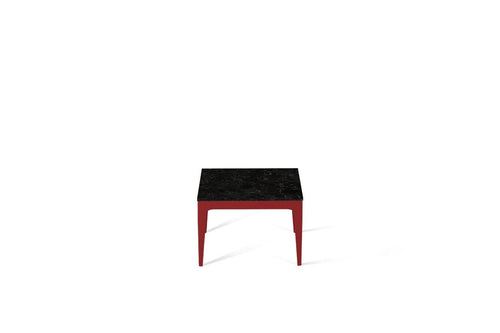 Vanilla Noir Cube Side Table Flame Red