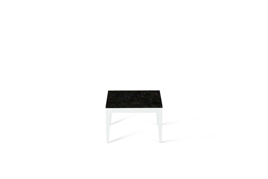 Vanilla Noir Cube Side Table Pearl White