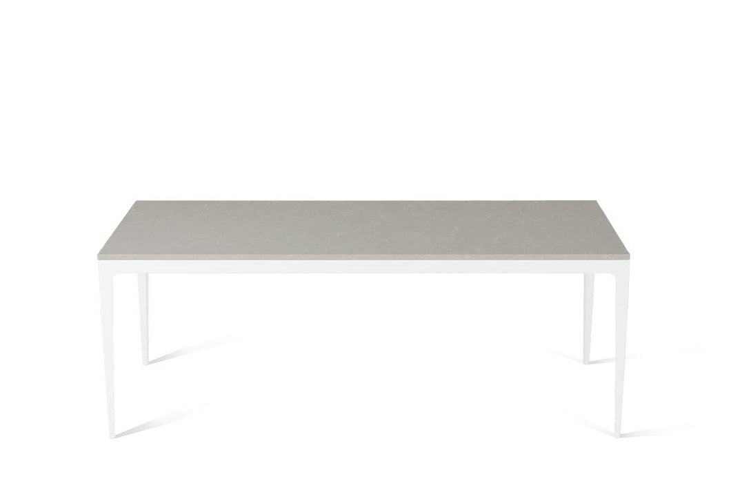 Alpine Mist Long Dining Table Pearl White
