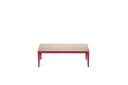 Cosmopolitan White Coffee Table Flame Red