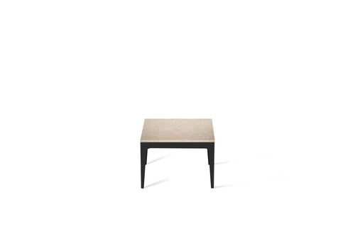 Cosmopolitan White Cube Side Table Matte Black