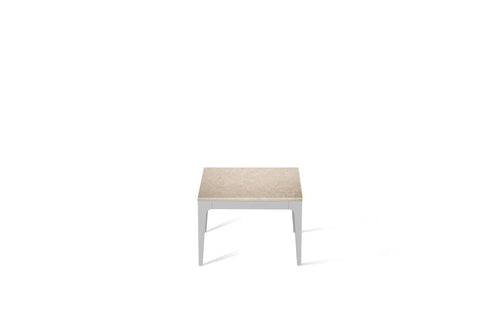 Cosmopolitan White Cube Side Table Oyster