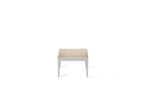 Cosmopolitan White Cube Side Table Oyster
