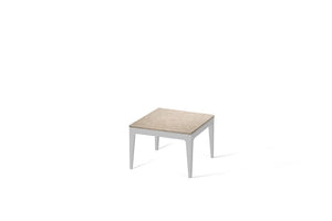 Cosmopolitan White Cube Side Table Oyster