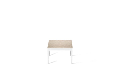 Cosmopolitan White Cube Side Table Pearl White