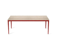 Load image into Gallery viewer, Cosmopolitan White Long Dining Table Flame Red