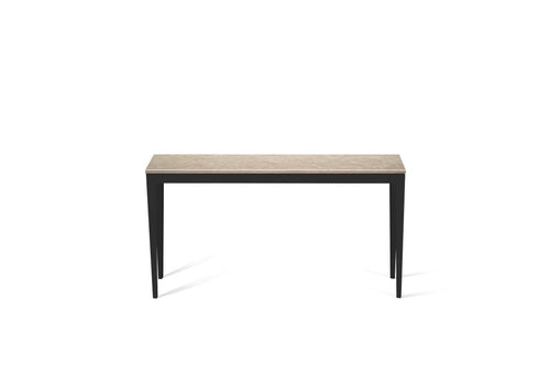 Cosmopolitan White Slim Console Table Matte Black