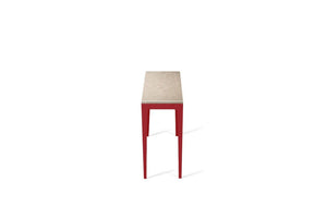 Cosmopolitan White Slim Console Table Flame Red