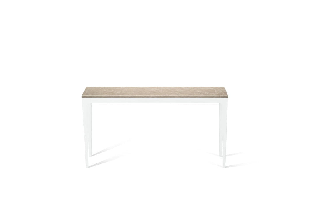 Cosmopolitan White Slim Console Table Pearl White