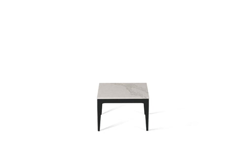 Calacatta Nuvo Cube Side Table Matte Black