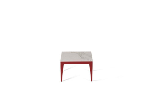 Calacatta Nuvo Cube Side Table Flame Red