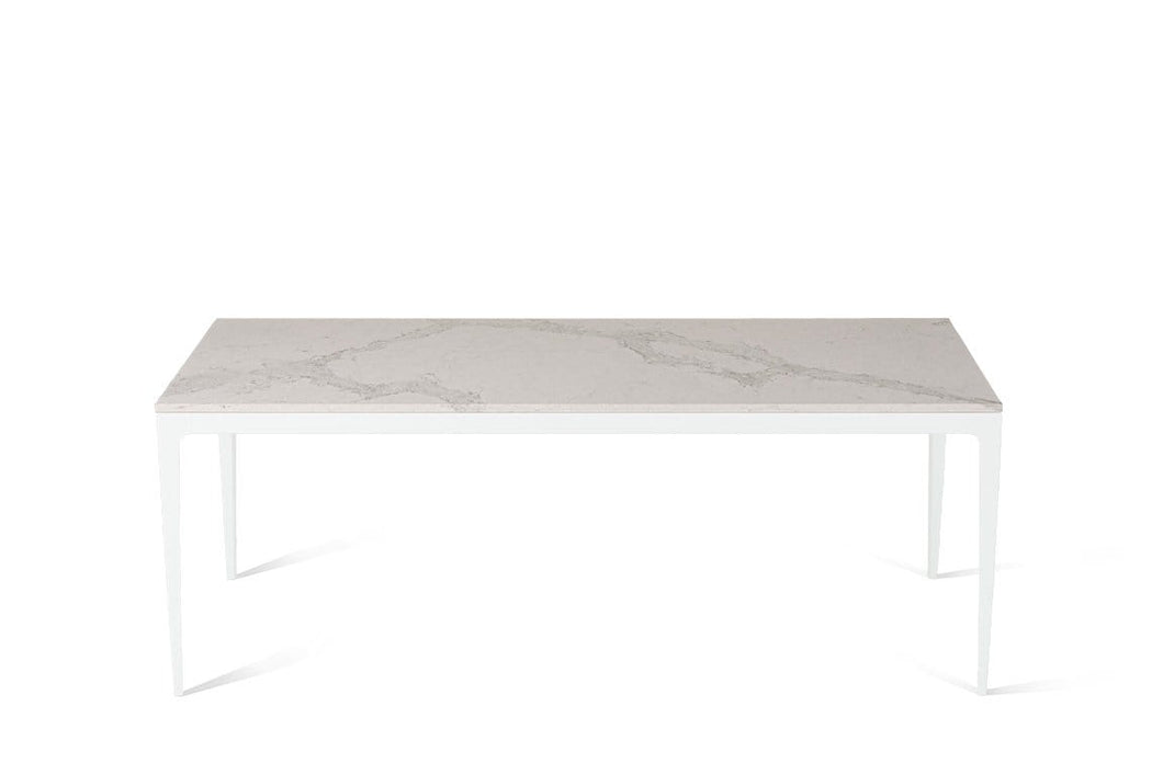 Calacatta Nuvo Long Dining Table Pearl White