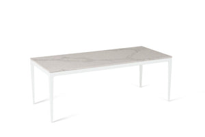 Calacatta Nuvo Long Dining Table Pearl White