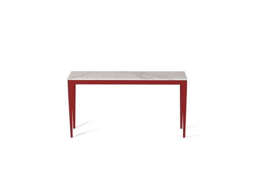 Calacatta Nuvo Slim Console Table Flame Red