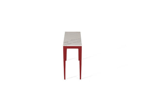 Calacatta Nuvo Slim Console Table Flame Red
