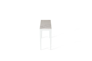 Calacatta Nuvo Slim Console Table Pearl White