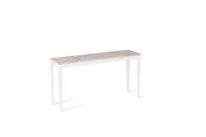 Calacatta Nuvo Slim Console Table Pearl White