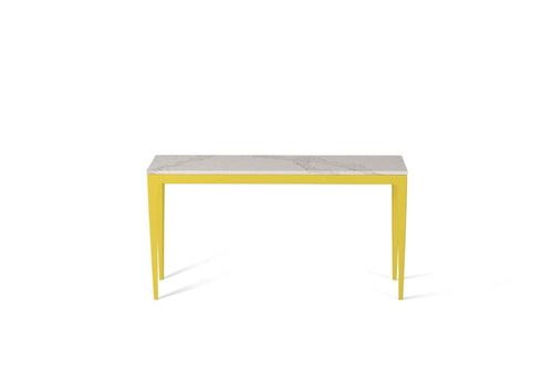 Calacatta Nuvo Slim Console Table Lemon Yellow