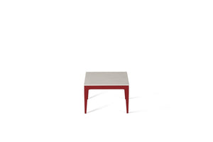 Frosty Carrina Cube Side Table Flame Red