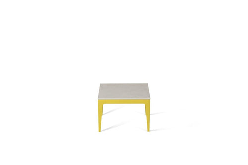 Frosty Carrina Cube Side Table Lemon Yellow