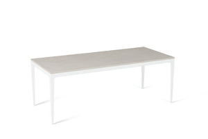 Frosty Carrina Long Dining Table Pearl White