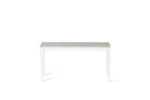 Frosty Carrina Slim Console Table Pearl White