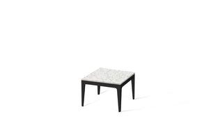 White Attica Cube Side Table Matte Black