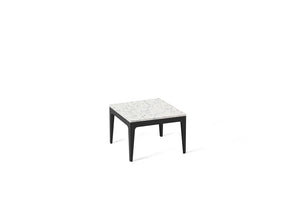 White Attica Cube Side Table Matte Black