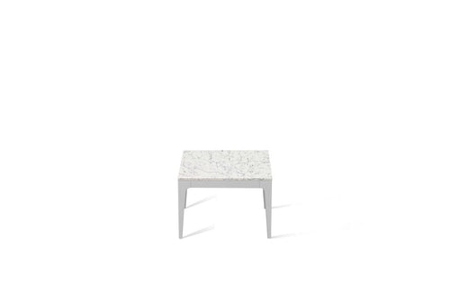 White Attica Cube Side Table Oyster