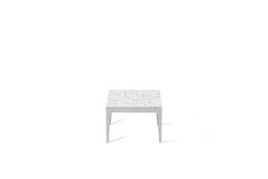 White Attica Cube Side Table Oyster